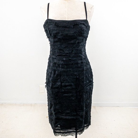 Herve Leger Dresses & Skirts - Herve Leger Dress Tiered Raw Edge Silk Organza L